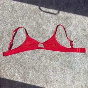 NEGATIVE UNDERWEAR Sieve cutout bra in cherry size 0 NWOT